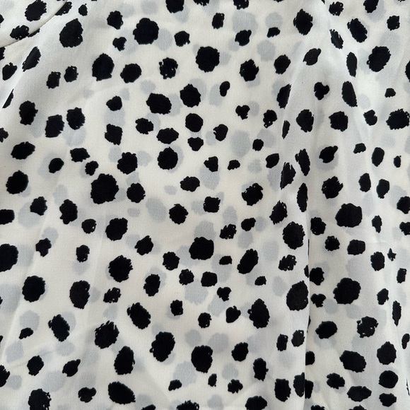 White with Black Spots Wide Leg Trouser Pant - Picture 3 of 5